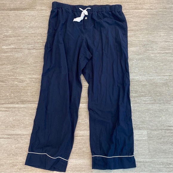 Women’s J Crew Long Sleeve 100% Cotton Pajama Set Blue Size L - Picture 4 of 6